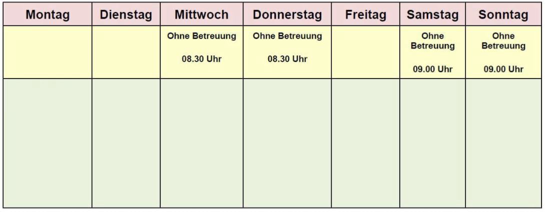 Trainingsbetrieb Winter 2024/2025